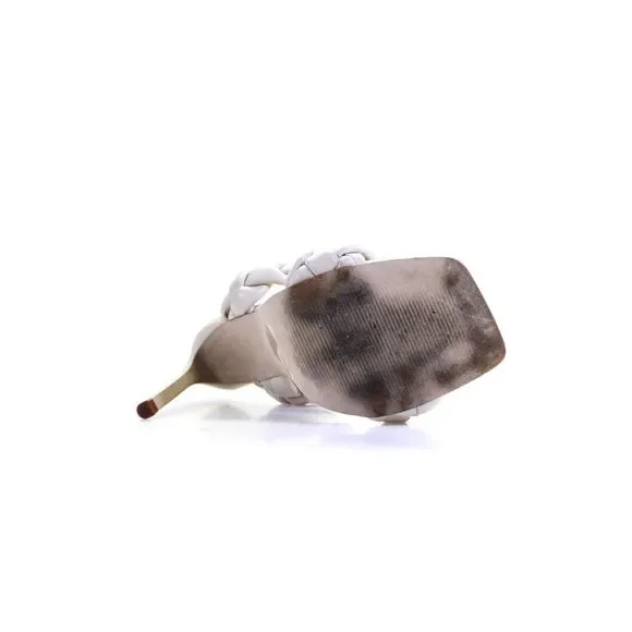 Steve Madden Womens Leather Open Toe Braided Straps Kenley Heels Ivory Size 9US - Picture 5 of 10